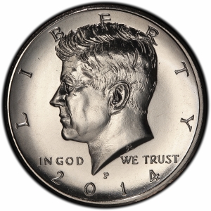 Obverse of 2014-P Kennedy Half Dollar